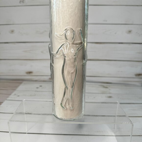 Vintage Libbey Le Femme 3d Naked Ladies 20 oz Clear Cocktail Glass Vase Barware - Picture 4 of 10